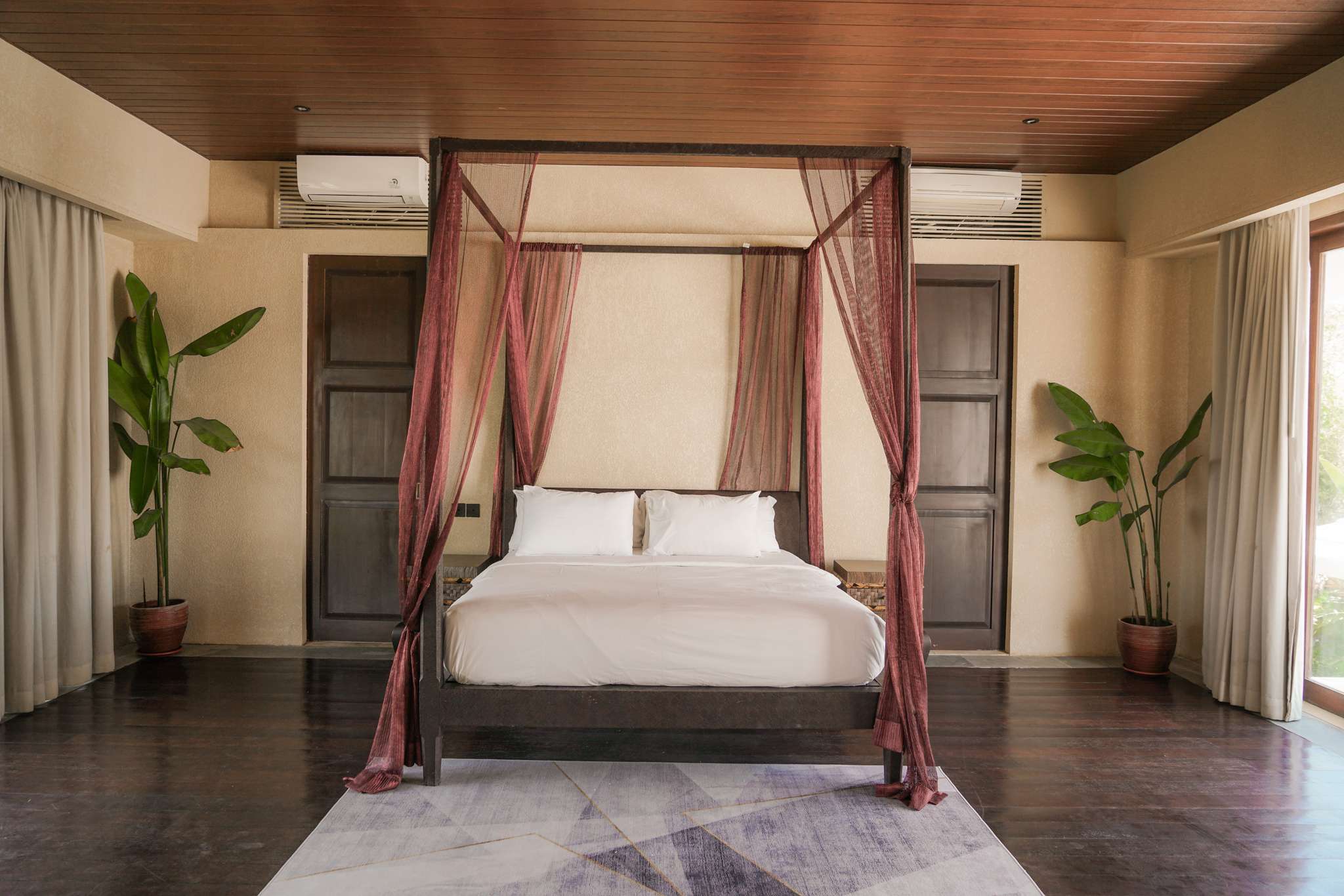 Serene bedroom with direct ocean views